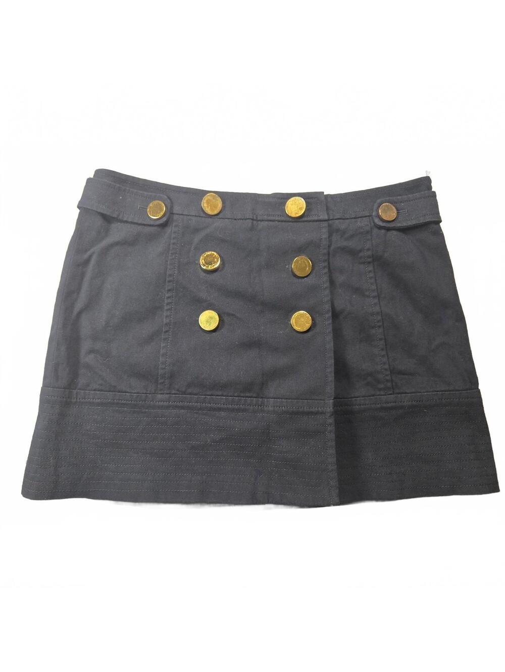 Boston Proper Black Military Button Pencil Skirt Size 12
